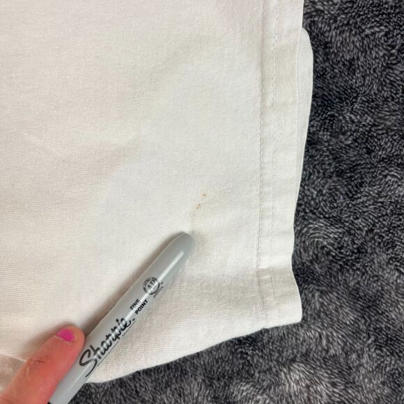 Vintage Nike Tennis Challenge Court Andre Agassi Art Swoosh T-Shirt L White* - Picture 8 of 14